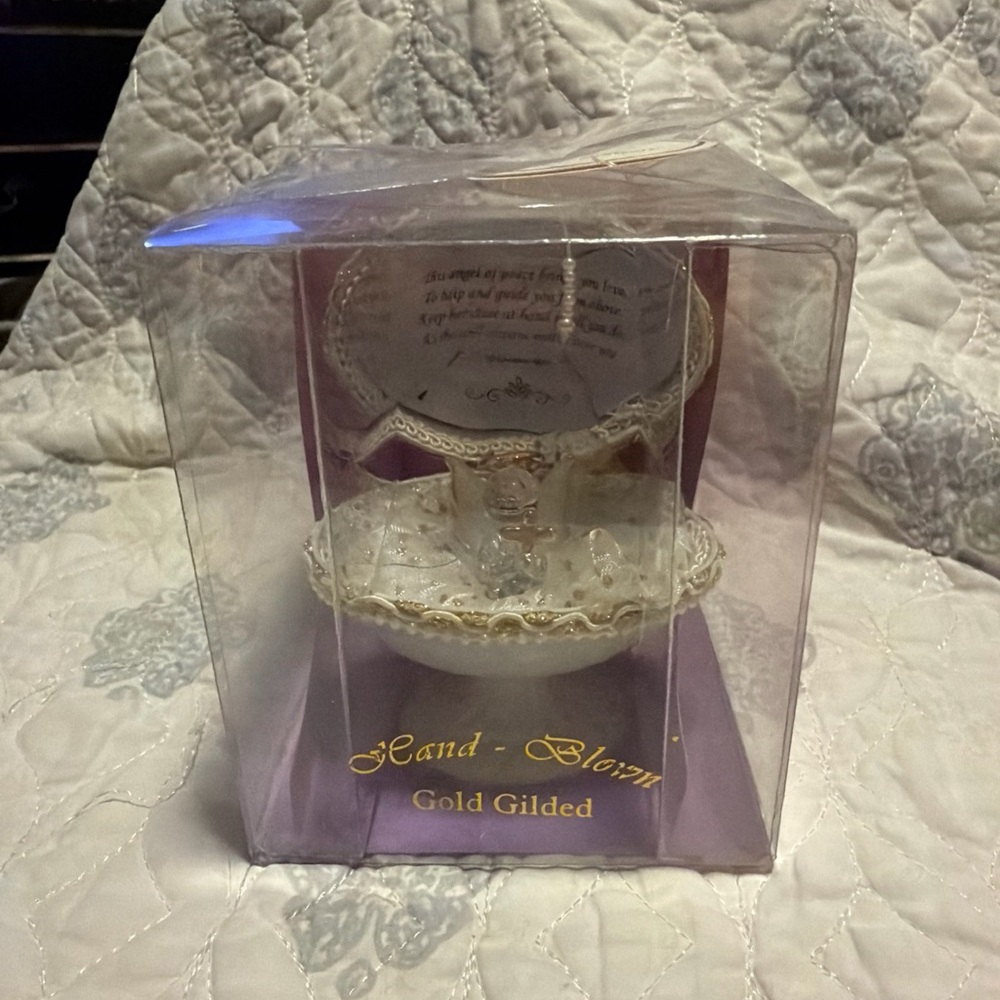 Gold Gilded Hand-Blown Decorative Bowl